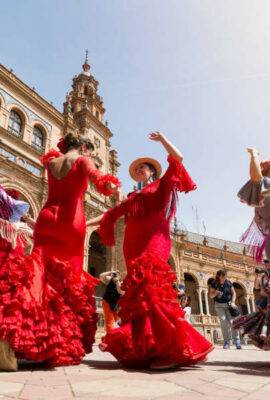 Seville,,Spain, ,May,2017:,Young,Women,Dance,Flamenco,On